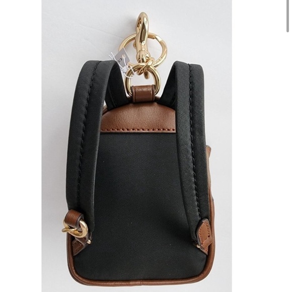 Coach Mini Court Backpack Bag Charm In Signature Canvas - Picture 2 of 4